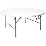 Bolero 5ft Round Folding Table White