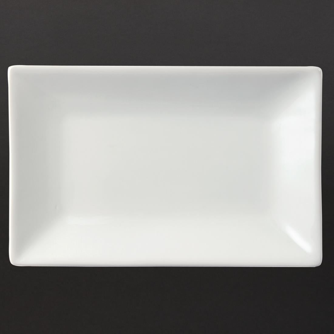 Olympia Whiteware Serving Rectangular Platters 200x 130mm (Pack of 6)