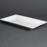 Olympia Whiteware Serving Rectangular Platters 250x 150mm (4 Pack)