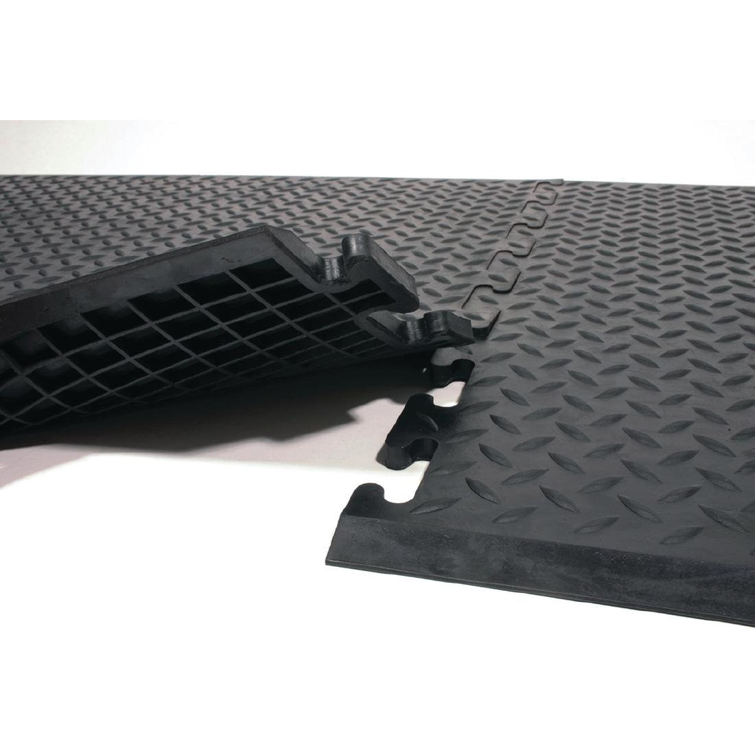 COBA Comfort Rubber Workplace Mat Interlocking End Piece