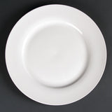 Olympia Lumina Wide Rim Round Plates White 270mm (4 pack)