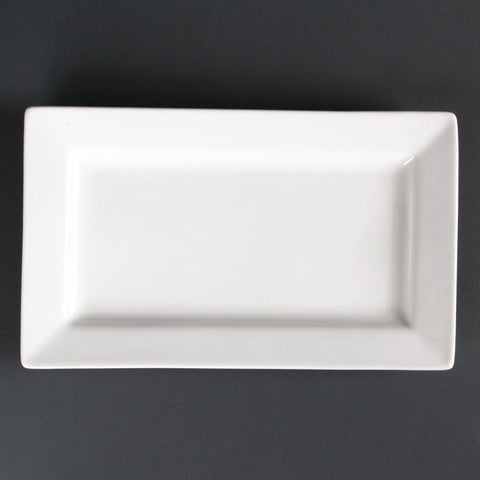 Lumina Wide Rim Rectangular Plates 257x 155mm