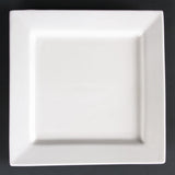 Olympia Lumina Square Plates White 233mm (4 pack)