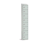 Elite Eight Door Manual Combination Locker Locker with Sloping Top Grey