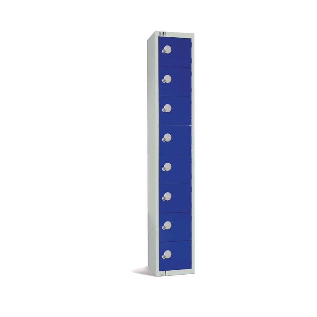 Elite Eight Door Coin Return Locker Blue