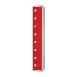 Elite Eight Door Electronic Combination Locker Red