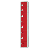 Elite Eight Door Electronic Combination Locker Red