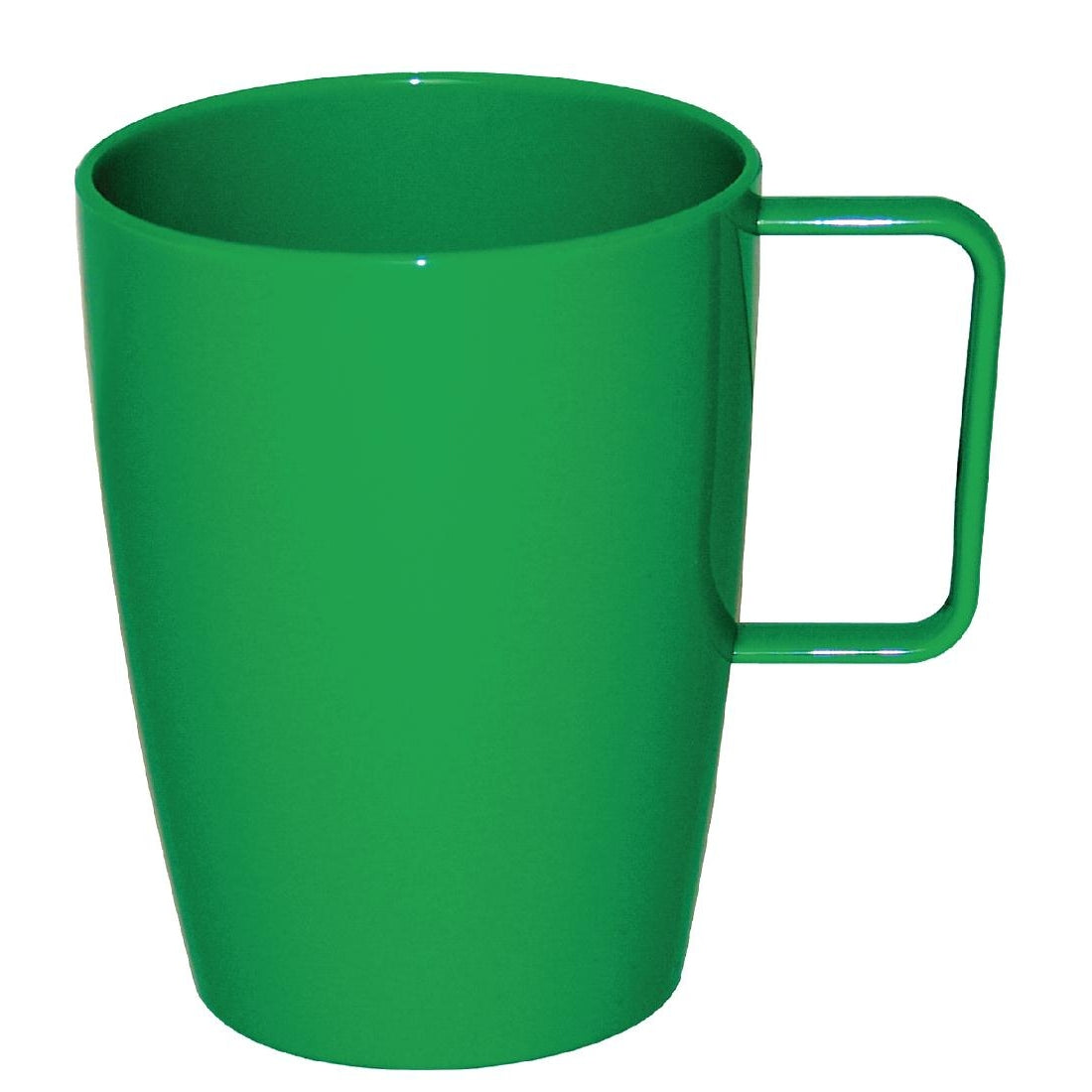 Olympia Kristallon Polycarbonate Handled Beakers Green 348.7ml (Pack of 12)