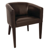 Bolero Dark Brown PU Leather Tub Armchair