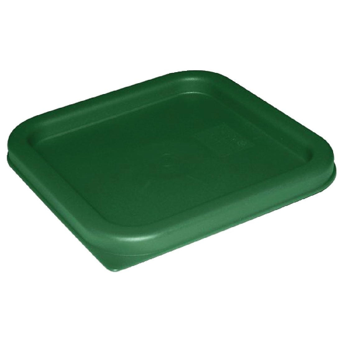 Hygiplas Polycarbonate Square Food Storage Container Lid Green Small