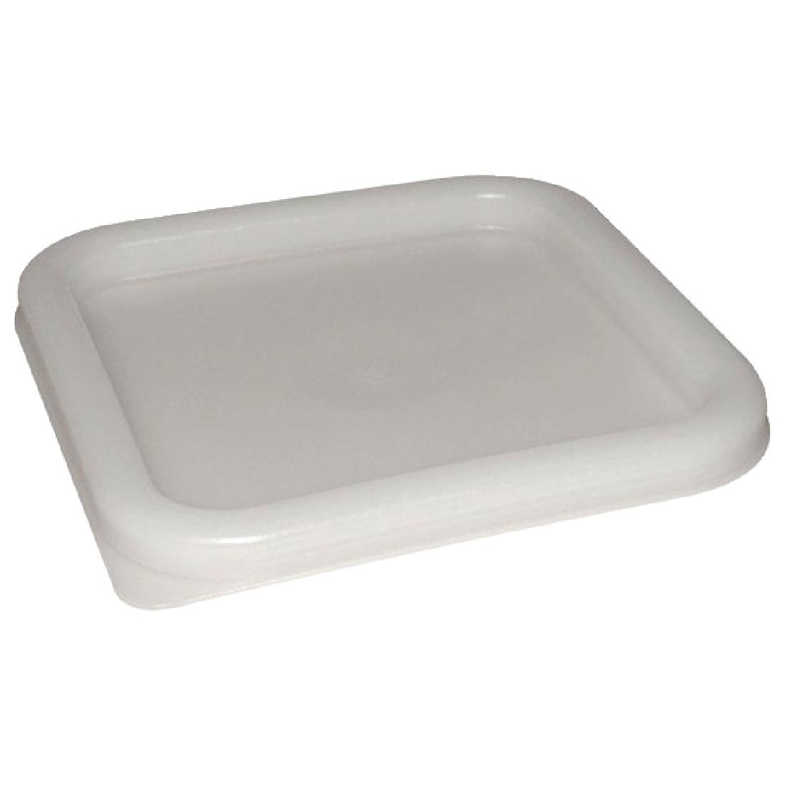 Hygiplas Polycarbonate Square Food Storage Container Lid White Small