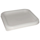 Vogue Polycarbonate Square Food Storage Container Lid White Medium