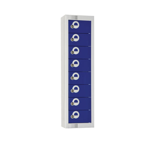 Elite Personal Effects Locker 8 Door Blue Camlock