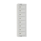 Elite Personal Effects Locker 8 Door Grey Camlock