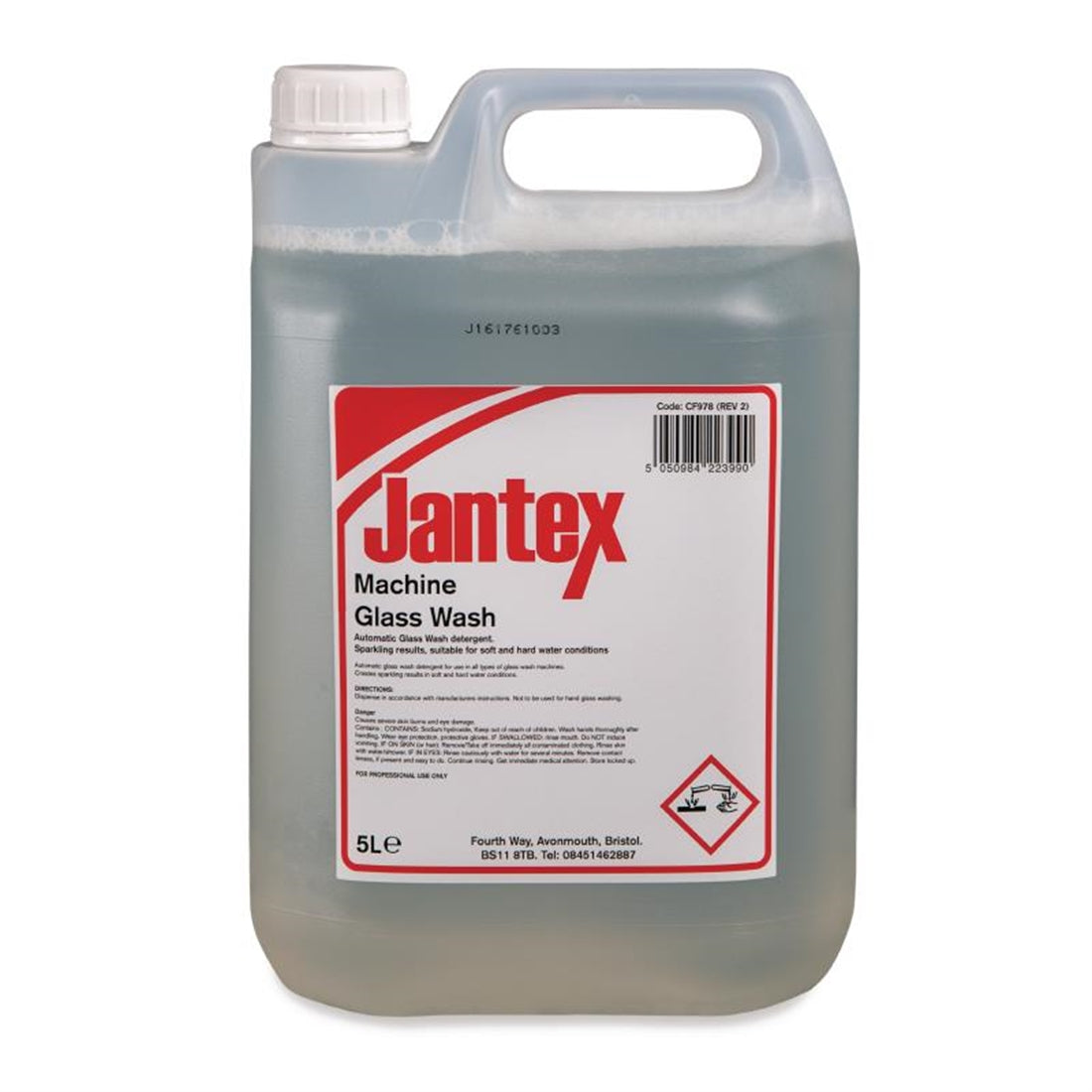 Jantex Glasswasher Detergent Concentrate 5Ltr