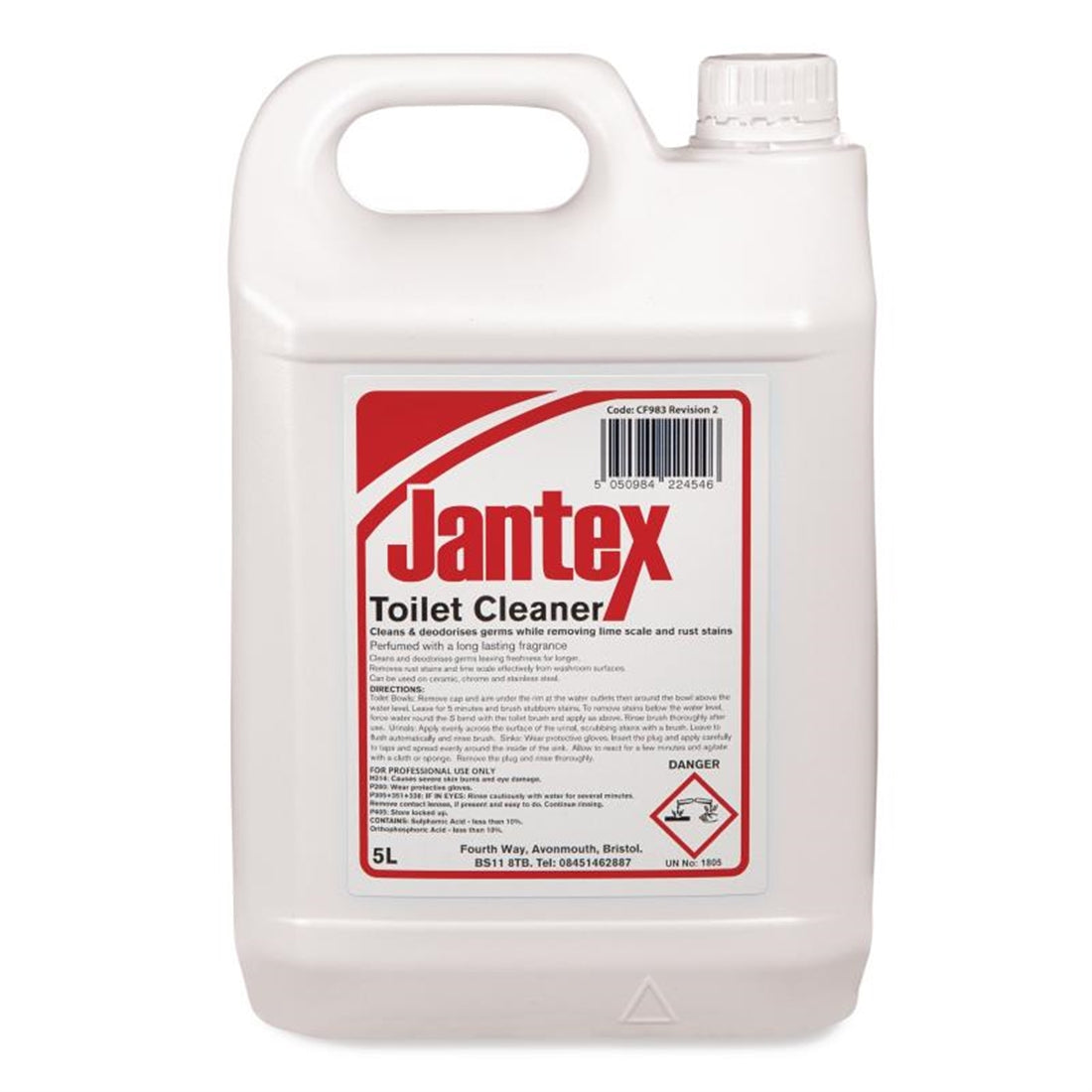 Jantex Toilet Cleaner Ready To Use 5Ltr