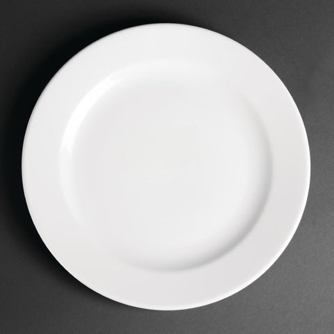 Royal Porcelain Classic White Wide Rim Plates 240mm