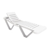 Polypropylene Sun Loungers White (Pack of 2)