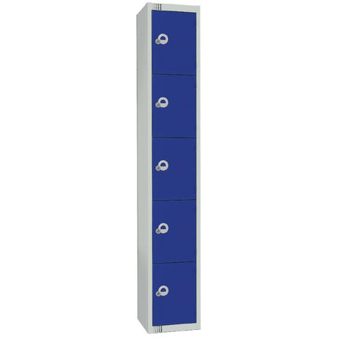 Elite Five Door Padlock Locker Blue