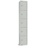 Elite Five Door Coin Return Locker Grey