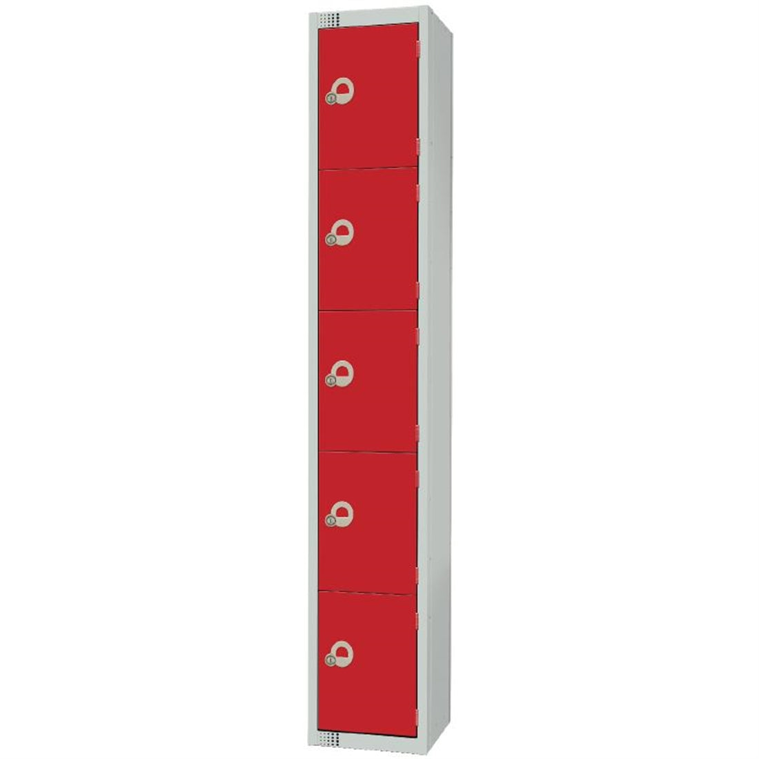 Elite Five Door Manual Combination Locker Locker Red