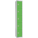 Elite Five Door Coin Return Locker Green