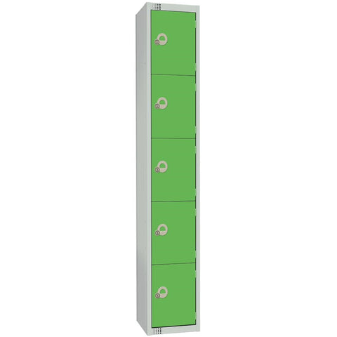 Elite Five Door Electronic Combination Locker Green