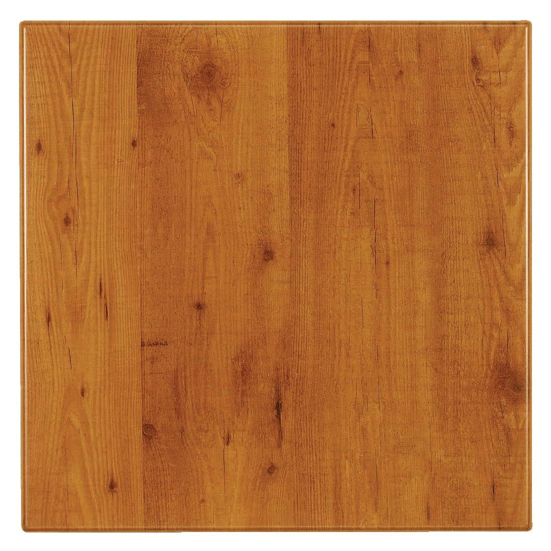 Werzalit Pre-drilled Square Table Top  Pine 700mm