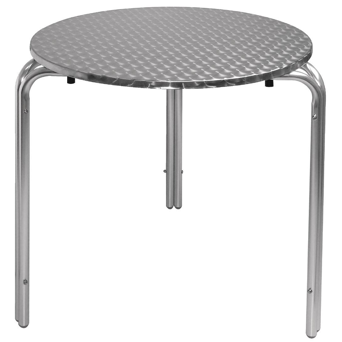 Bolero Round Stainless Steel Bistro Table 700mm