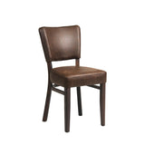 Oregon Wenge Wood and Faux Leather Dining Chair Espresso (Pack of 2)