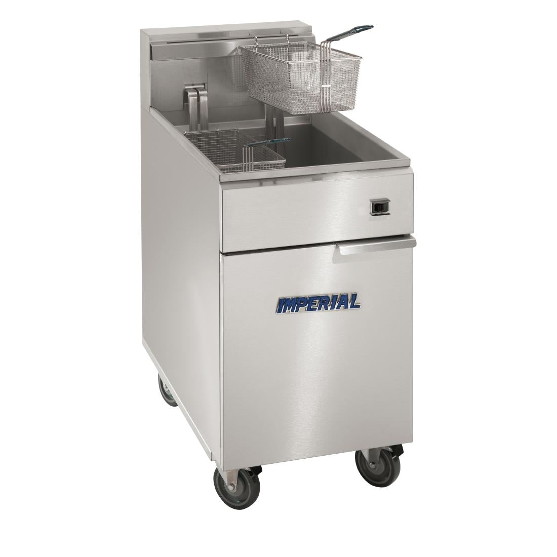 Imperial Single Tank Twin Basket Freestanding Natural Gas Fryer IFS-75-OP