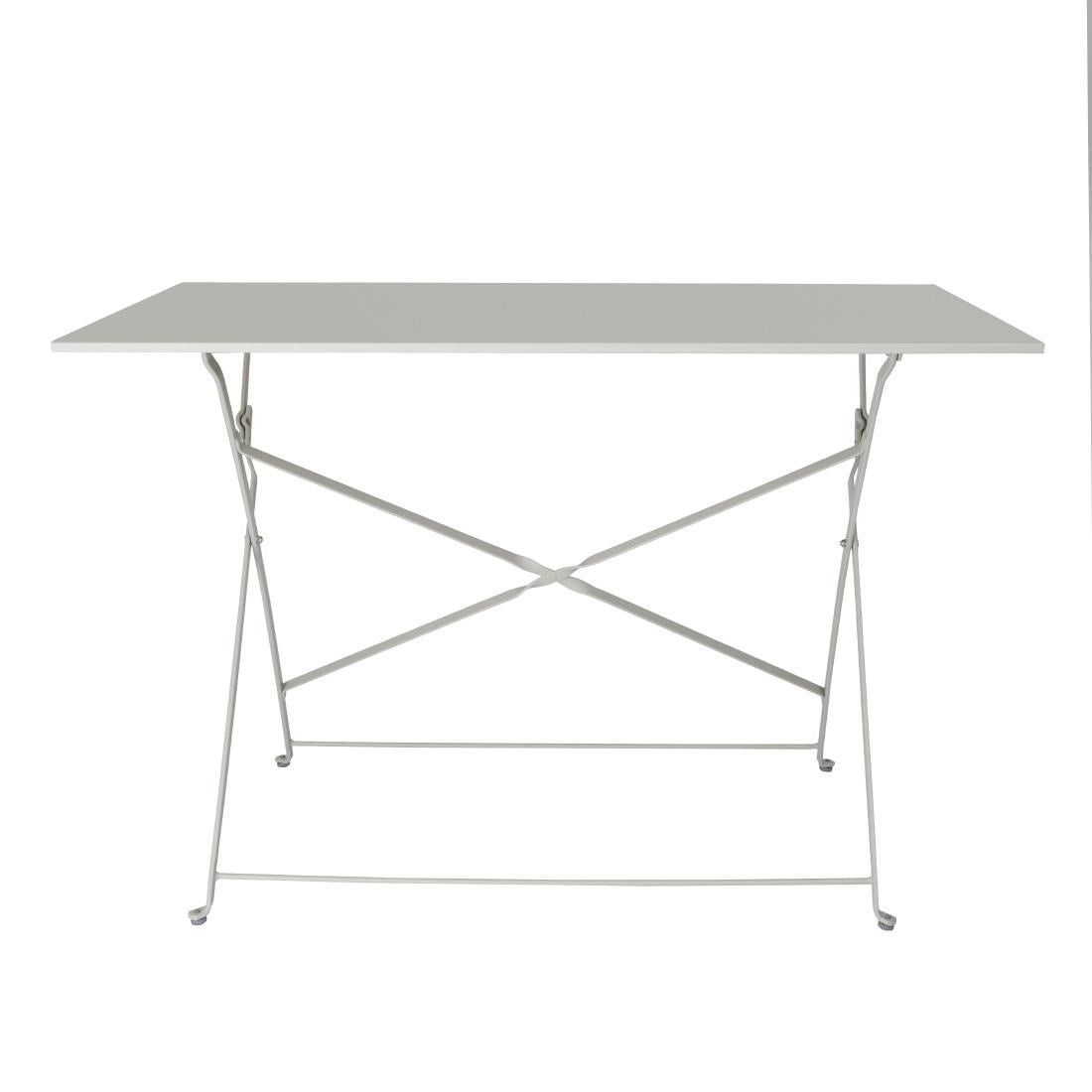 Bolero Perth Grey Pavement Style Folding Table 1100x700mm