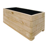 Rowlinson Marberry Layer Planter Rectangular Natural Timber 100cm