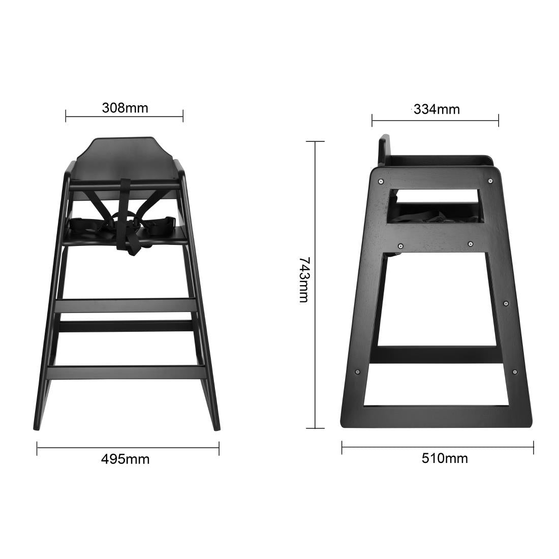 Bolero Wooden High Chair