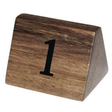 Olympia Acacia Table Number Signs Numbers 1-10