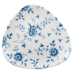 Churchill Vintage Prints Blue Rose Chintz Pattern Triangle Plate 229mm (12 Pack)