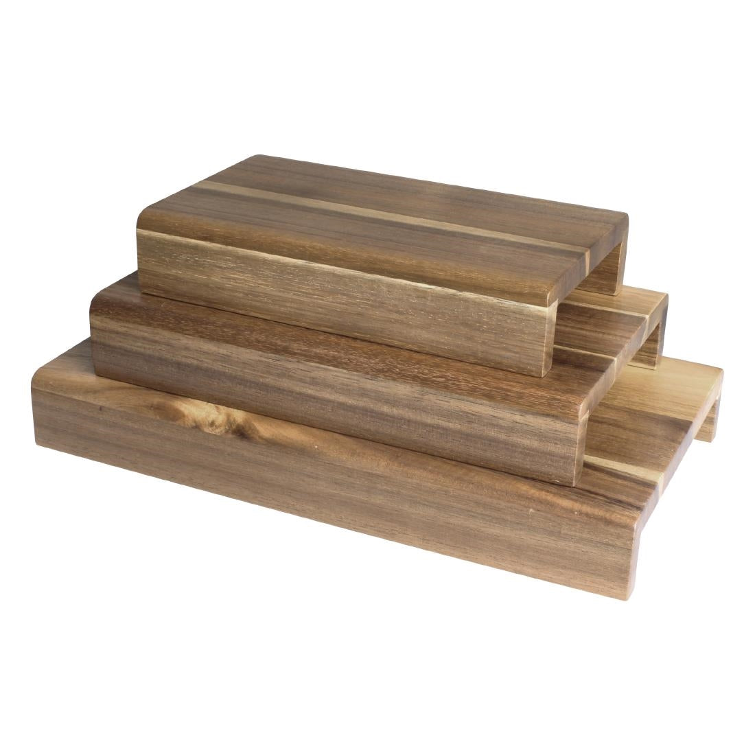 Olympia Acacia Wood Riser Set (Pack of 3)