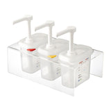 Araven Sauce Dispensers GN 1/9 Transparent 1.5Ltr Set of 3