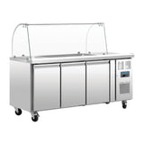 Polar U-Series Triple Door Refrigerated Gastronorm Saladette Counter