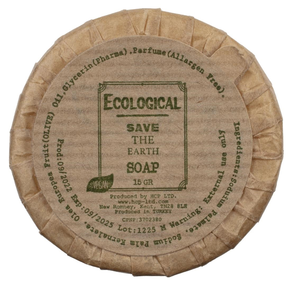 Ecological Pleated Soap 15g (Pack of 100)