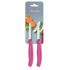 Victorinox Pointed Tip Paring Knives 8cm Pink (2 Pack)
