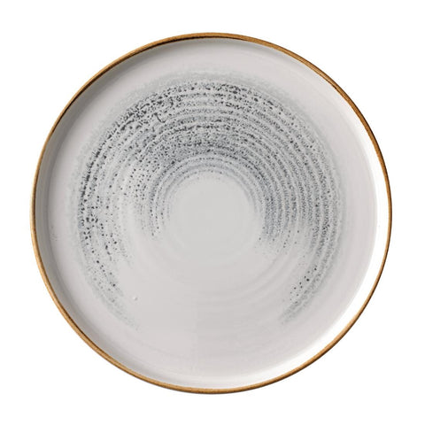 Churchill Homespun Accents Jasper Grey Walled Plate 260mm (Pack of 6)