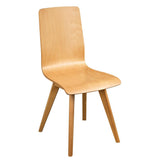 Fameg Wooden Flow Bentwood Beech Side Chairs (2 Pack)