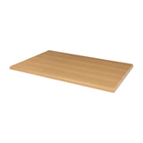 Bolero Pre-drilled Rectangular Table Top Beech Effect