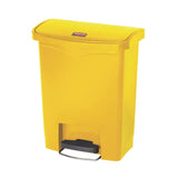 Rubbermaid Slim Jim Front Step-On Pedal Bin 30Ltr - Yellow