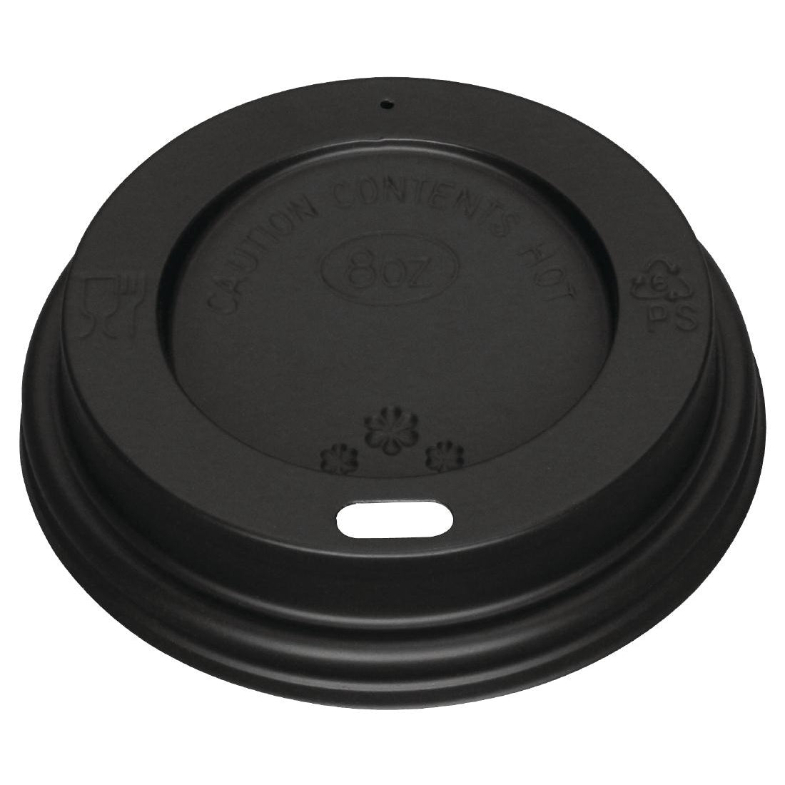 Fiesta Recyclable Coffee Cup Lids Black 225ml / 8oz (Pack of 1000)