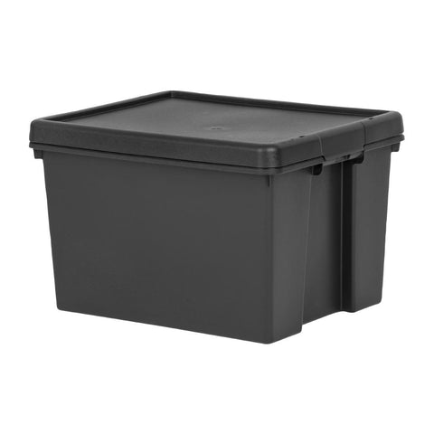 Wham Bam Recycled Storage Box & Lid Black 45Ltr