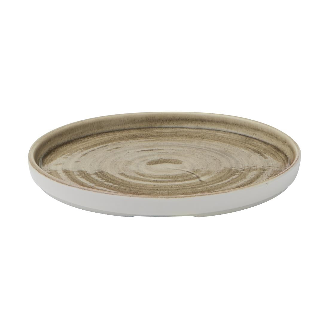 Churchill Stonecast Patina Walled Plates Antique Taupe 220mm (6 Pack)