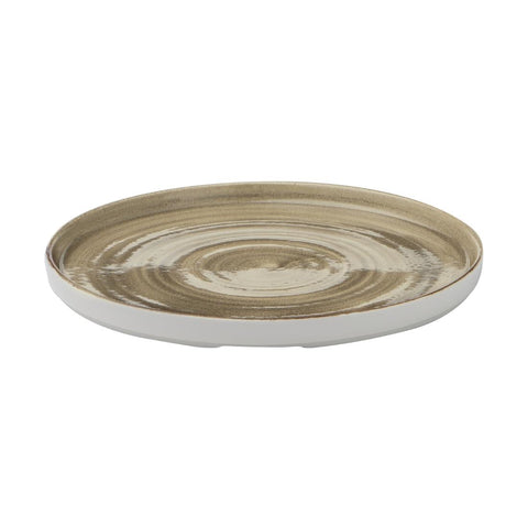 Churchill Stonecast Patina Antique Taupe Walled Plates 260mm (Pack of 6)