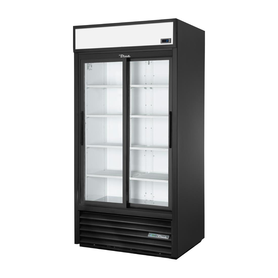 True Upright Double Door Merchandiser Fridge GDM-33-HC-LD BLK